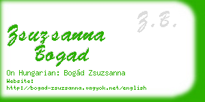 zsuzsanna bogad business card